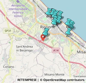 Mappa Via Enrico Berlinguer, 47838 Riccione RN, Italia (2.00944)