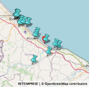 Mappa Via Lombardia, 47843 Misano Adriatico RN, Italia (9.151)