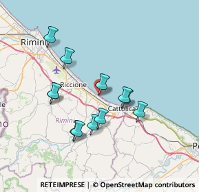 Mappa Via Lombardia, 47843 Misano Adriatico RN, Italia (6.58083)