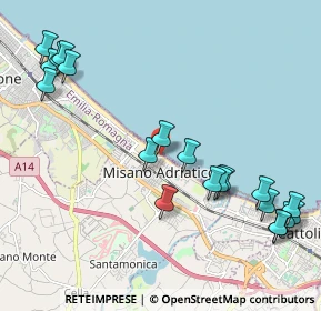 Mappa Via Lombardia, 47843 Misano Adriatico RN, Italia (2.586)