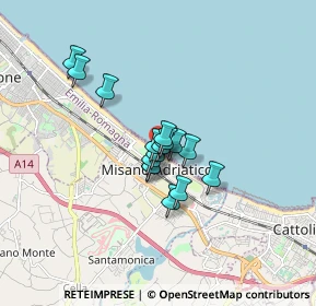 Mappa Via Lombardia, 47843 Misano Adriatico RN, Italia (1.05375)