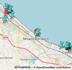 Mappa Via Lombardia, 47843 Misano Adriatico RN, Italia (3.4625)