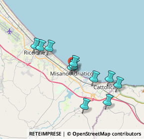 Mappa Via Lombardia, 47843 Misano Adriatico RN, Italia (3.34273)