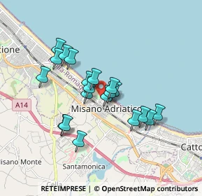 Mappa Via Marche, 47843 Misano Adriatico RN, Italia (1.474)