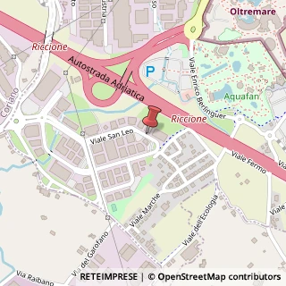 Mappa Viale San Leo, 17, 47838 Riccione, Rimini (Emilia Romagna)