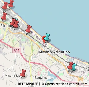 Mappa Via Tevere, 47843 Misano Adriatico RN, Italia (3.28)