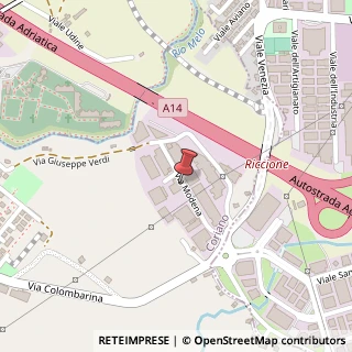 Mappa Via Modena, 23, 47853 Coriano, Rimini (Emilia Romagna)