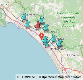 Mappa VIA STRADELLA ANG, 54038 Montignoso MS, Italia (5.37273)