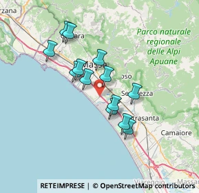 Mappa VIA STRADELLA ANG, 54038 Montignoso MS, Italia (5.84)