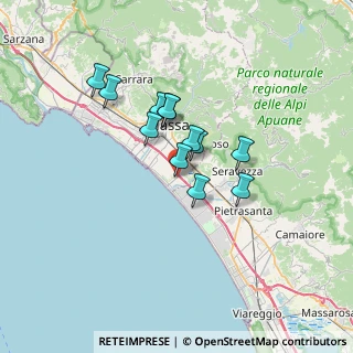 Mappa VIA STRADELLA ANG, 54038 Montignoso MS, Italia (5.08833)
