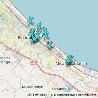Mappa Viale Enna, 47838 Riccione RN, Italia (1.65467)