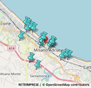 Mappa Via Emilia, 47843 Misano Adriatico RN, Italia (1.4605)