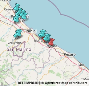 Mappa Via Gian Lorenzo Bernini, 47843 Misano Adriatico RN, Italia (17.46375)