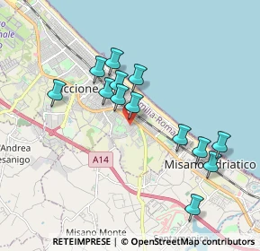 Mappa Via Lucania, 47838 Riccione RN, Italia (1.74538)