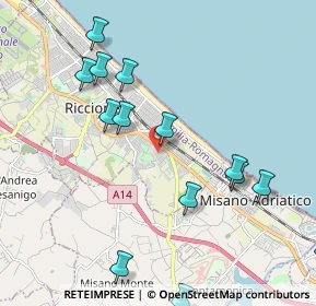Mappa Via Lucania, 47838 Riccione RN, Italia (2.40143)