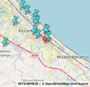 Mappa Via Lucania, 47838 Riccione RN, Italia (1.98)