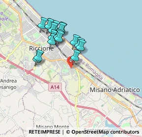 Mappa Via Lucania, 47838 Riccione RN, Italia (1.67778)