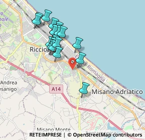 Mappa Via Lucania, 47838 Riccione RN, Italia (1.7655)