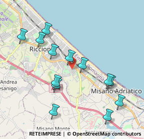 Mappa Via Lucania, 47838 Riccione RN, Italia (2.11308)