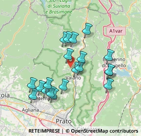 Mappa Via di Migliana, 59025 Cantagallo PO, Italia (6.967)