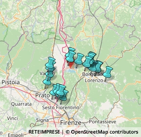 Mappa Via del Turlaccio, 50031 Barberino di Mugello FI, Italia (10.7325)