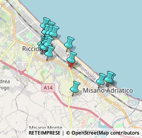 Mappa Viale Favignana, 47838 Riccione RN, Italia (1.828)