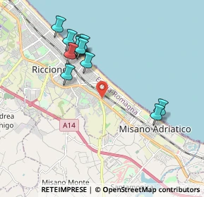 Mappa Viale Favignana, 47838 Riccione RN, Italia (1.97692)