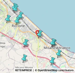 Mappa Viale Favignana, 47838 Riccione RN, Italia (2.61667)