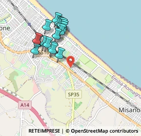 Mappa Viale Favignana, 47838 Riccione RN, Italia (0.9535)