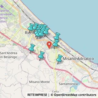 Mappa Viale Casoli, 47838 Riccione RN, Italia (1.45071)