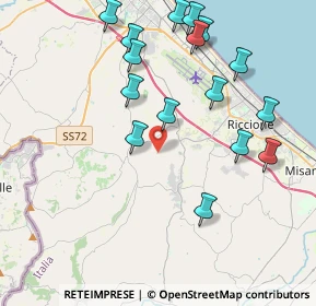 Mappa Via Tavernelle, 47924 Rimini RN, Italia (4.46438)