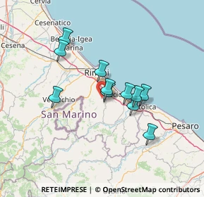 Mappa Via Tavernelle, 47924 Rimini RN, Italia (11.03091)