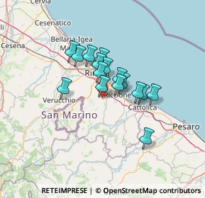 Mappa Via Tavernelle, 47924 Rimini RN, Italia (9.5075)