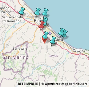 Mappa Via Tavernelle, 47924 Rimini RN, Italia (5.97182)