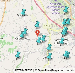 Mappa Via Tavernelle, 47924 Rimini RN, Italia (2.48833)