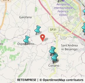 Mappa Via Tavernelle, 47924 Rimini RN, Italia (2.60545)