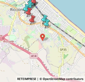 Mappa Via dei Pini, 47838 Riccione RN, Italia (1.41167)