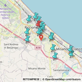 Mappa Via Scacciano, 47838 Riccione RN, Italia (1.735)