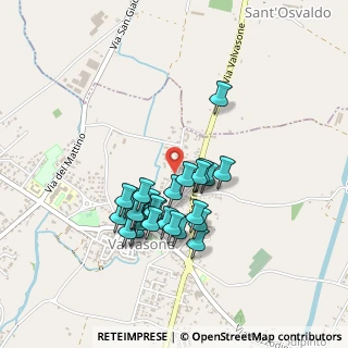 Mappa Via Crosera, 33098 Valvasone PN, Italia (0.37407)
