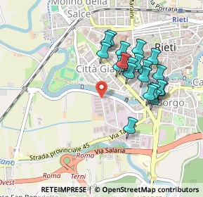 Mappa Via Fratelli Sebastiani, 02010 Rieti RI, Italia (0.4345)