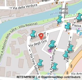 Mappa Via degli Orti, 02100 Rieti RI, Italia (0.1085)