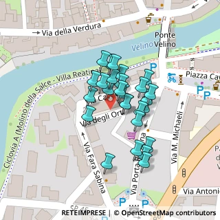 Mappa Via degli Orti, 02100 Rieti RI, Italia (0.01852)