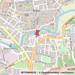 Mappa Via Porta Romana, 73, 02100 Rieti, Rieti (Lazio)