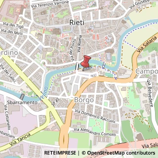 Mappa Piazza Cavour, 3, 02100 Rieti, Rieti (Lazio)