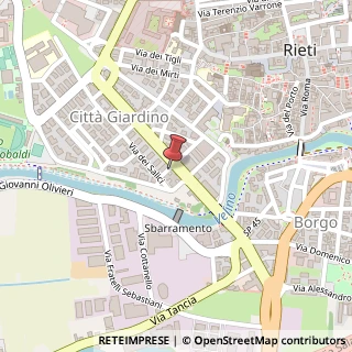 Mappa Via delle Ortensie, 40, 02100 Rieti, Rieti (Lazio)