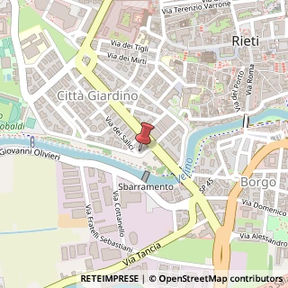 Mappa Via dei Salici, 1/A, 02100 Rieti, Rieti (Lazio)