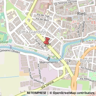 Mappa Via delle Ortensie, 42, 02100 Rieti, Rieti (Lazio)