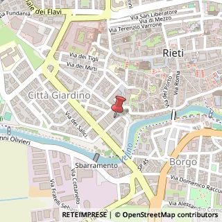 Mappa Via delle Orchidee, 10, 02100 Rieti, Rieti (Lazio)