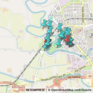Mappa Via Lungovelino Don Giovanni Olivieri, 02100 Rieti RI, Italia (0.33704)