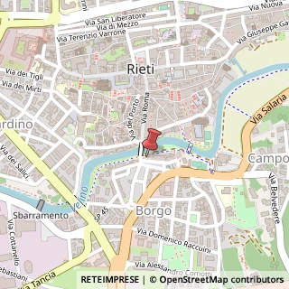 Mappa Piazza Cavour, 02100 Rieti RI, Italia, 02100 Rieti, Rieti (Lazio)